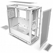 NZXT H7 Flow WHITE ,Tool-free, without PSU , 2X120mm Fan, USB3.0, Audio & speaker