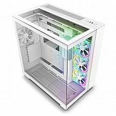 NZXT H9 ELITE WHITE - White,Tool-free, without PSU , 4X120mm Fan, USB3.0, Audio & speaker