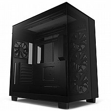 NZXT H9 FLOW Black ,Tool-free, without PSU , 4X120mm Fan, USB3.0, Audio & speaker