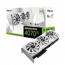 PNY nVIDIA Geforce 4070TI 12GB VERTO� - White Edition LED Triple Fan DLSS 3 3DP+HDMI 