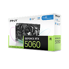 PNY nVIDIA Geforce 5060 8GB Overclocked Dual Fan DLSS 4 3DP+HDMI 