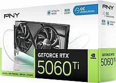 PNY nVIDIA Geforce 5060TI 8GB Overclocked Dual Fan DLSS 3 3DP+HDMI 