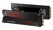 ���� ����  Samsung� 990 Pro Series M.2 MZ-V9P1T0BW 1TB SSD NVME with Heatsink      