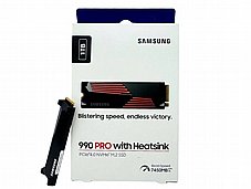 ���� ����  Samsung� 990 Pro Series M.2 MZ-V9P1T0BW 1TB SSD NVME with Heatsink      