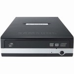 SAMSUNG Extenal DVD+-RW S204S  X20 Lightscribe + SOFTWARE BLACK USB2