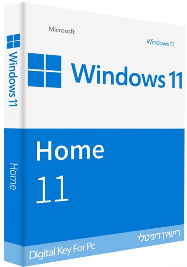 תוכנה עברית Microsoft WIN11 Home Premium 64Bit Hebrew Enabled NEW PC ONLY