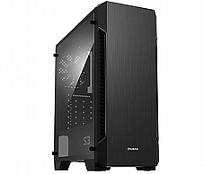 ZALMAN� S3 FULL ACRYLIC SIDE PANEL Black  ,Tool-free, no PSU, 1X120LED FAN , USB2.0/3.0, Audio